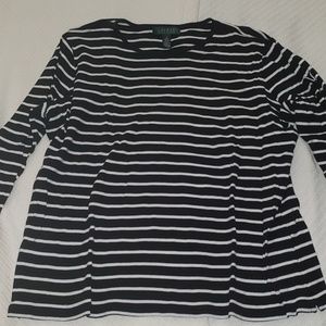 Ralph Lauren Black & White Long Sleeve Top